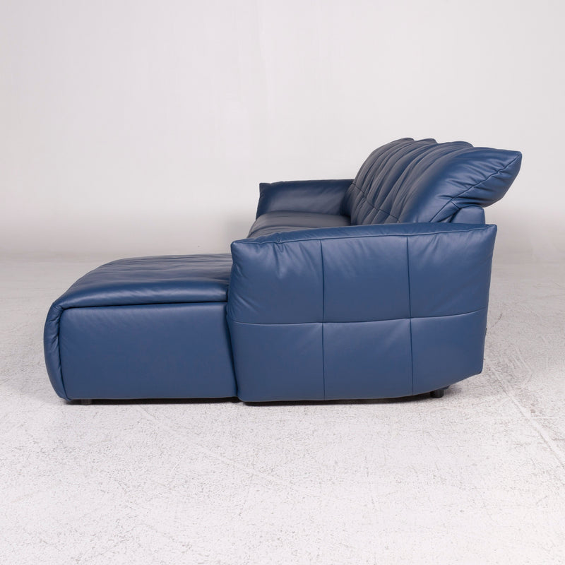 Ewald Schillig Leder Sofa Blau Ecksofa 