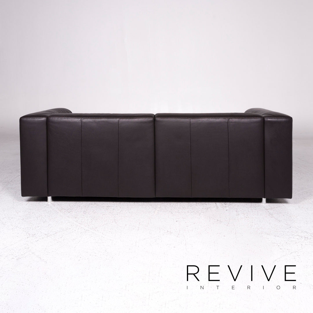 Ewald Schillig leather sofa set brown 2x three-seater #9662