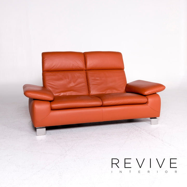 Ewald Schillig Designer Leder Sofa Garnitur Hocker Dreisitzer Zweistzer Couch #8982