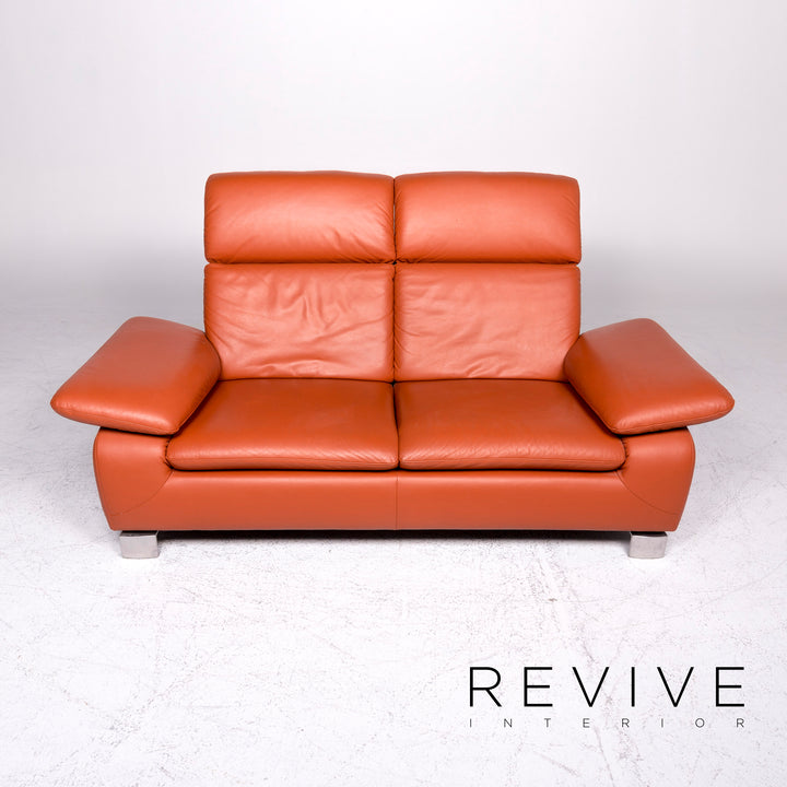 Ewald Schillig Designer Leder Sofa Garnitur Hocker Dreisitzer Zweistzer Couch #8982