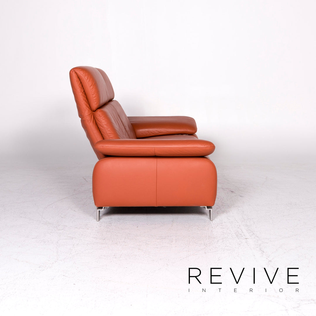 Ewald Schillig Designer Leder Sofa Garnitur Hocker Dreisitzer Zweistzer Couch #8982