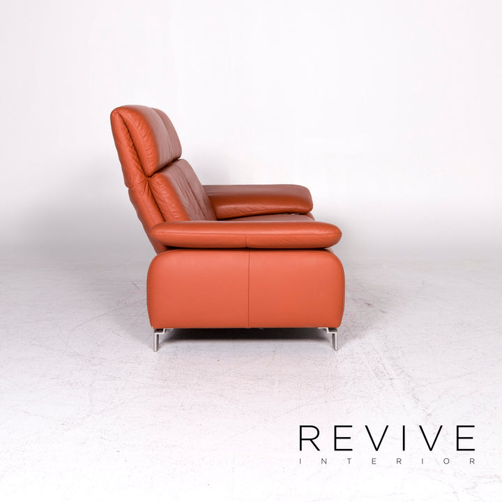 Ewald Schillig Designer Leder Sofa Garnitur Hocker Dreisitzer Zweistzer Couch #8982