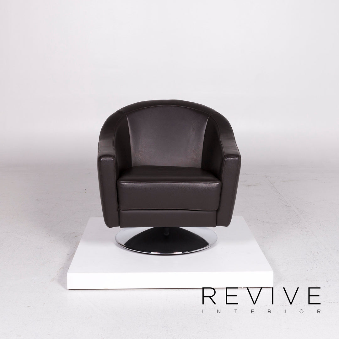 Ewald Schillig Leder Sessel Braun Dunkelbraun #11516