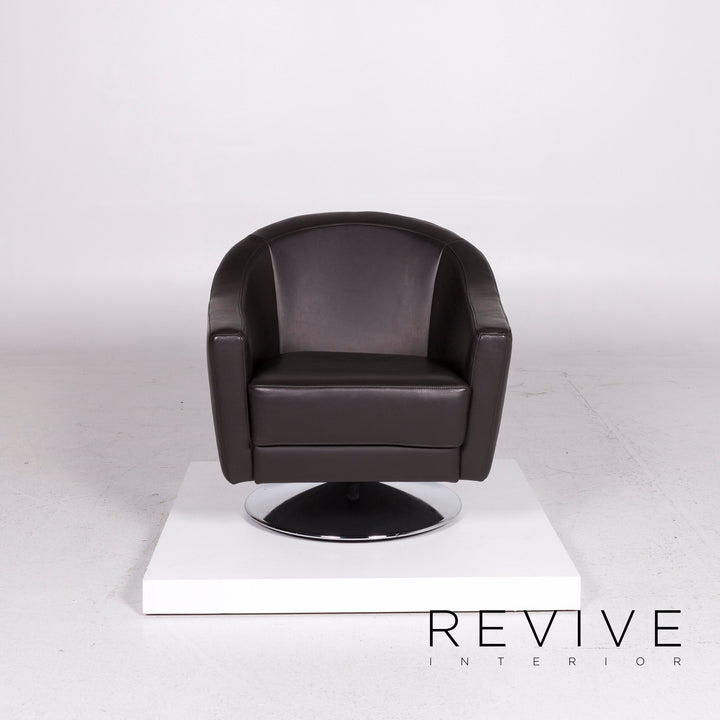 Ewald Schillig Leder Sessel Braun Dunkelbraun #11516