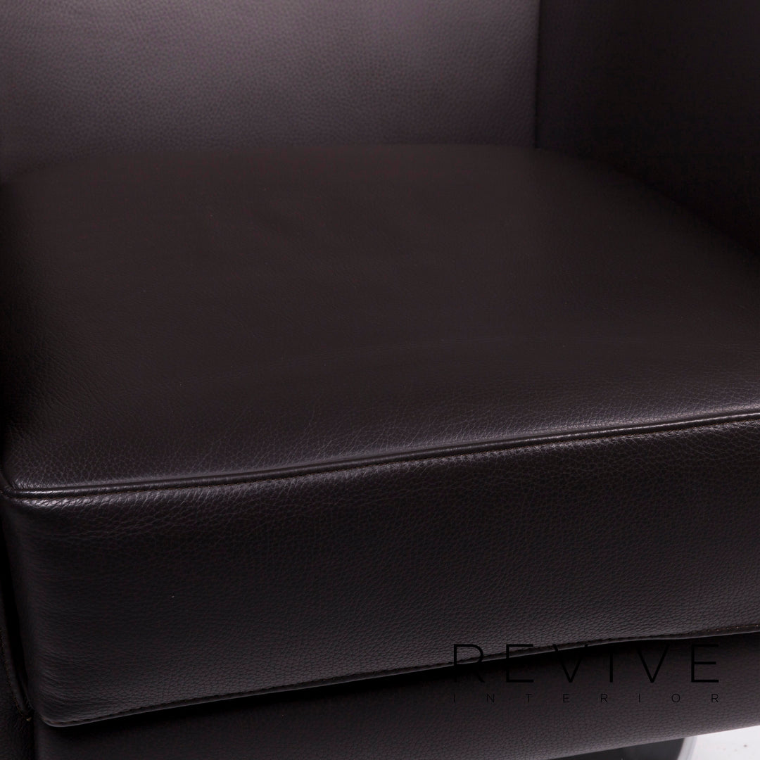 Ewald Schillig Leder Sessel Braun Dunkelbraun #11516