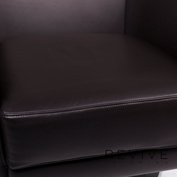 Ewald Schillig Leder Sessel Braun Dunkelbraun #11516