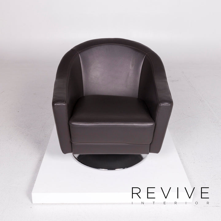 Ewald Schillig Leder Sessel Braun Dunkelbraun #11516