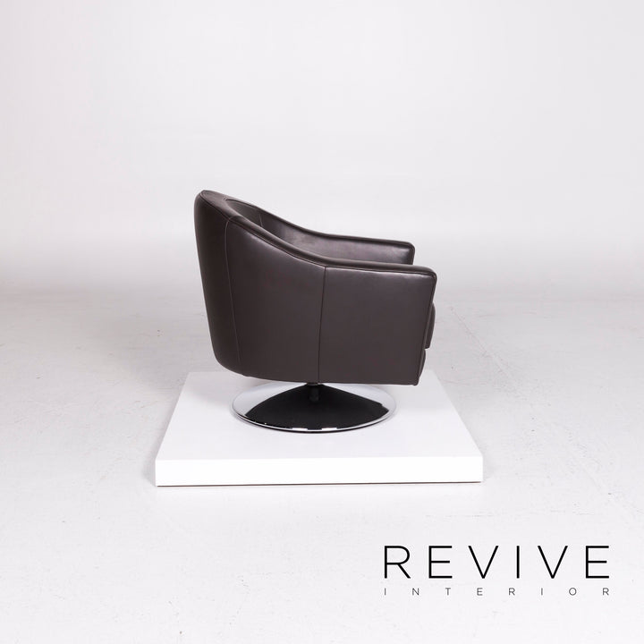 Ewald Schillig Leder Sessel Braun Dunkelbraun #11516