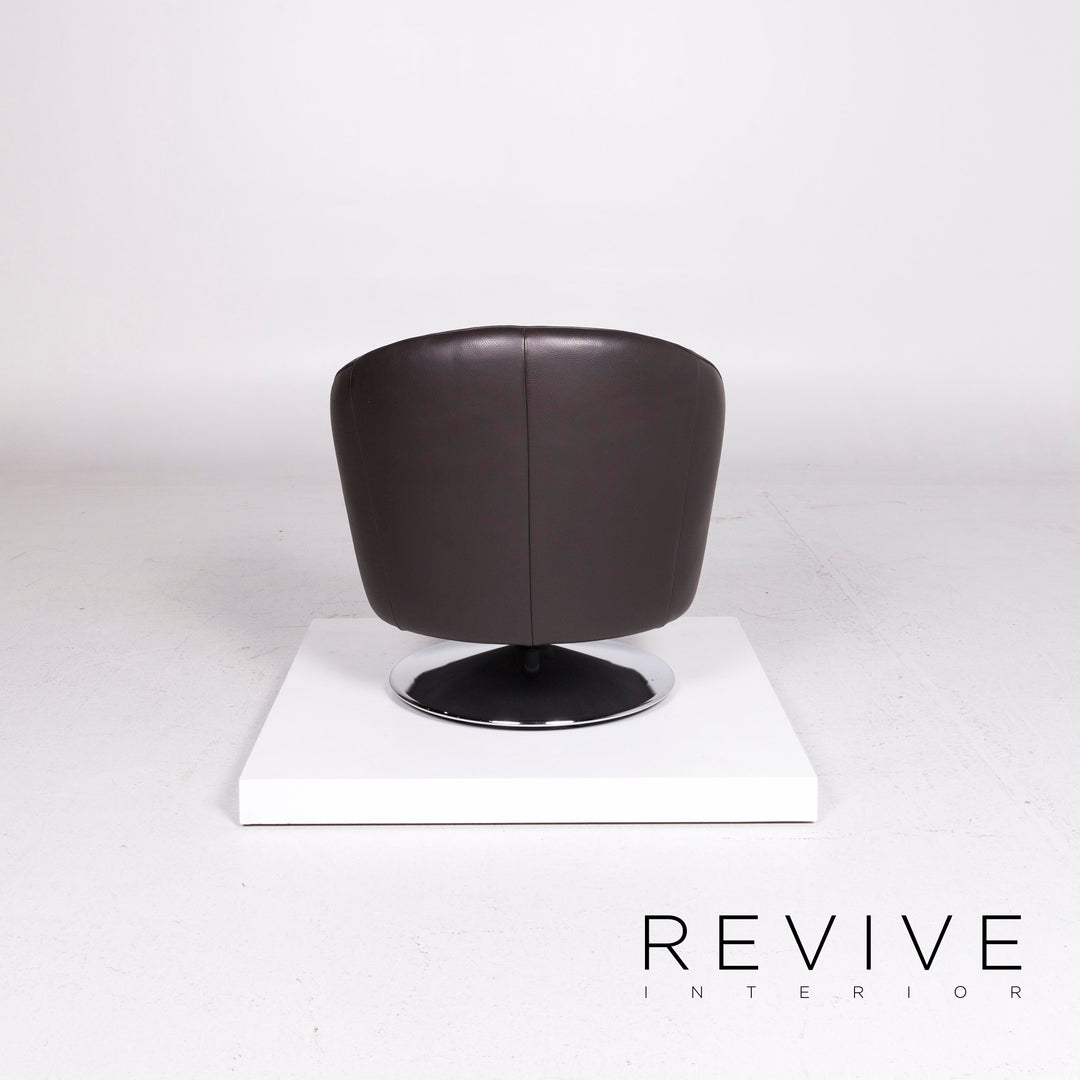 Ewald Schillig Leder Sessel Braun Dunkelbraun #11516