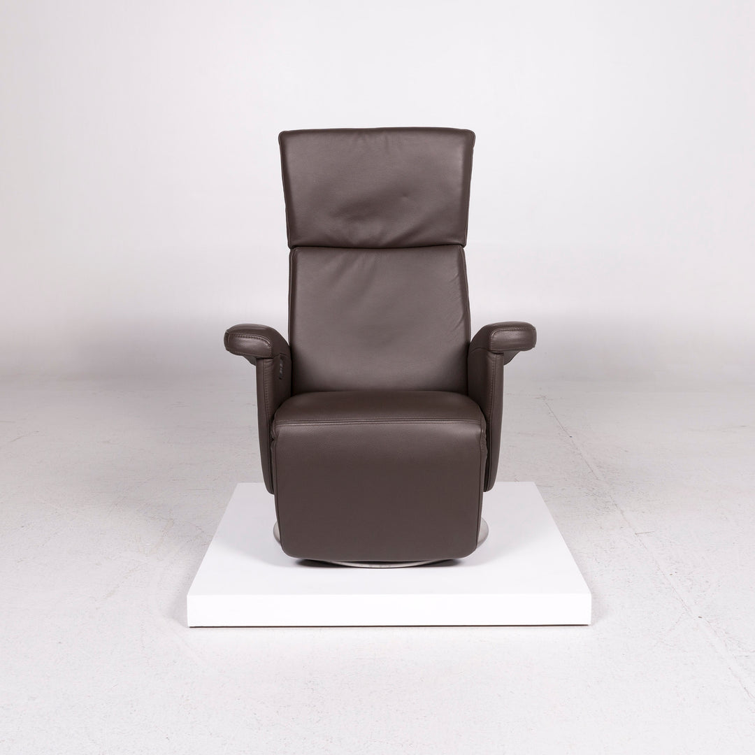 Ewald Schillig Leather Armchair Brown Electrical Function Relaxation Function #11882