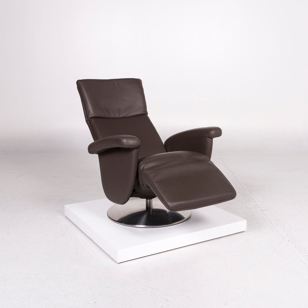Ewald Schillig Leather Armchair Brown Electrical Function Relaxation Function #11882