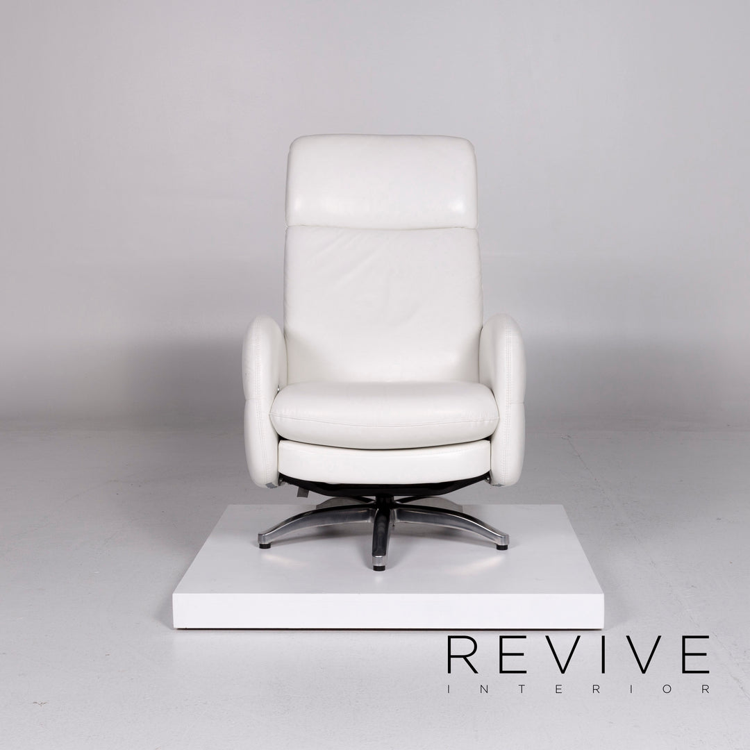 Ewald Schillig Leder Sessel Weiß Relaxfunktion Funktion #10592