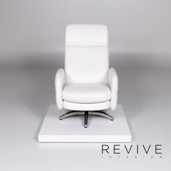 Ewald Schillig Leder Sessel Weiß Relaxfunktion Funktion #10592