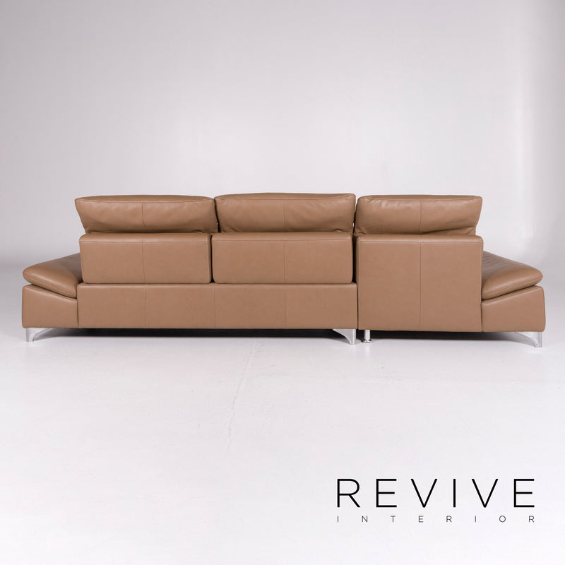 Ewald Schillig Leder Sofa Beige Ecksofa 
