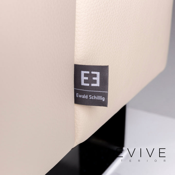Ewald Schillig Leder Sofa Creme Ecksofa inkl. elektrische Vitalfunktion #10754
