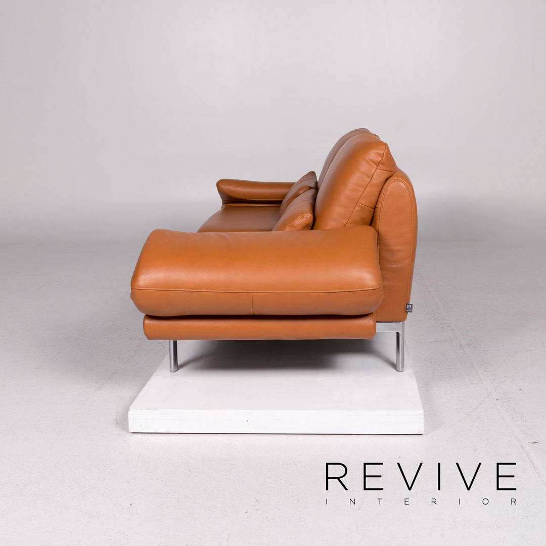 Ewald Schillig Quinn Leder Sofa Orange Zweisitzer Funktion Relaxfunktion Couch #10813