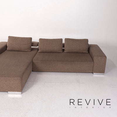 Ewald Schillig Stoff Ecksofa Braun Sofa Schlafsofa Schlaffunktion Funktion Couch #12248