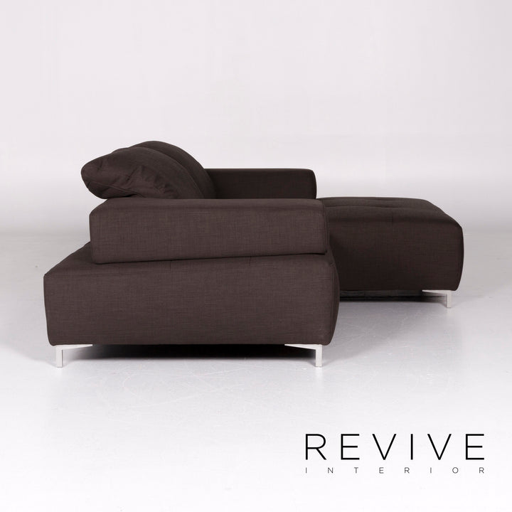 Ewald Schillig Stoff Sofa Braun Ecksofa #10691