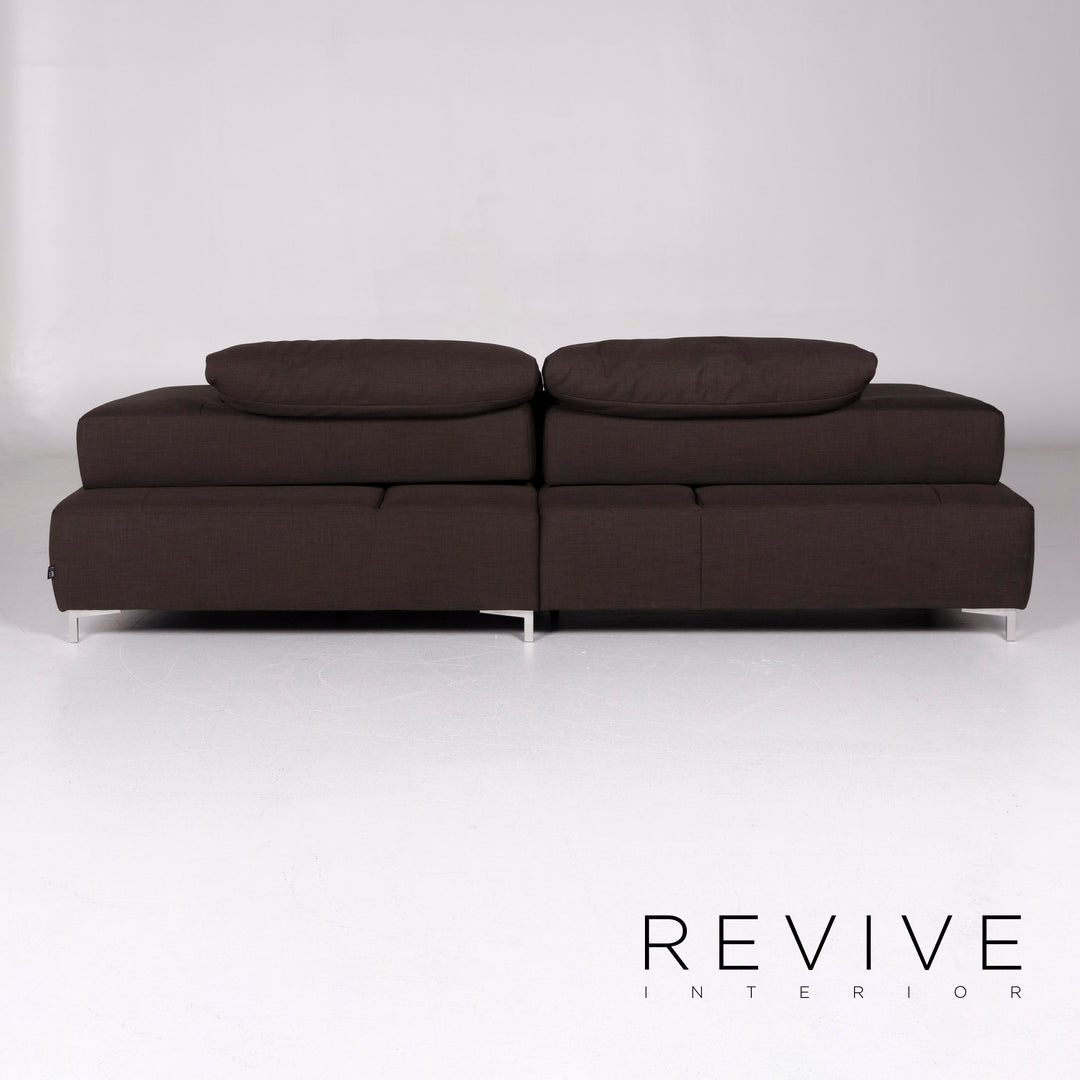 Ewald Schillig Stoff Sofa Braun Ecksofa #10691