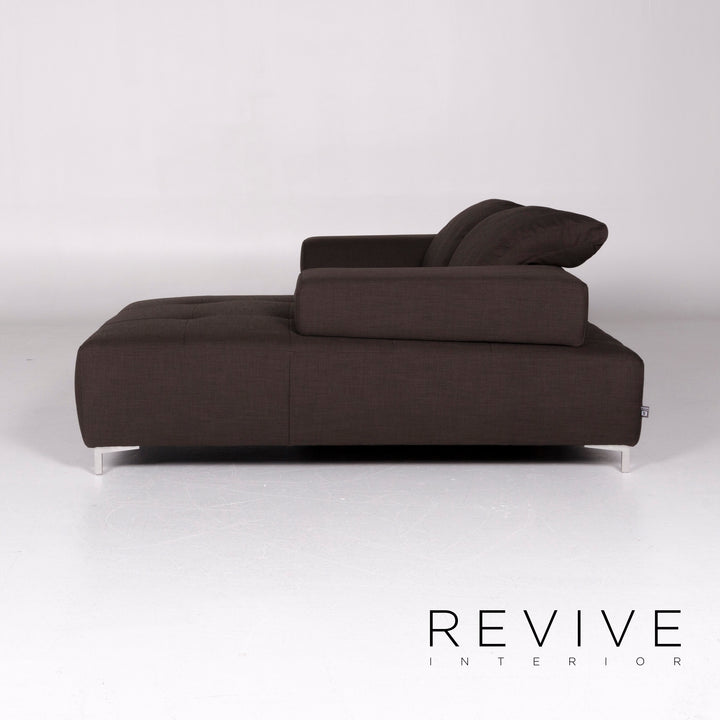 Ewald Schillig Stoff Sofa Braun Ecksofa #10691
