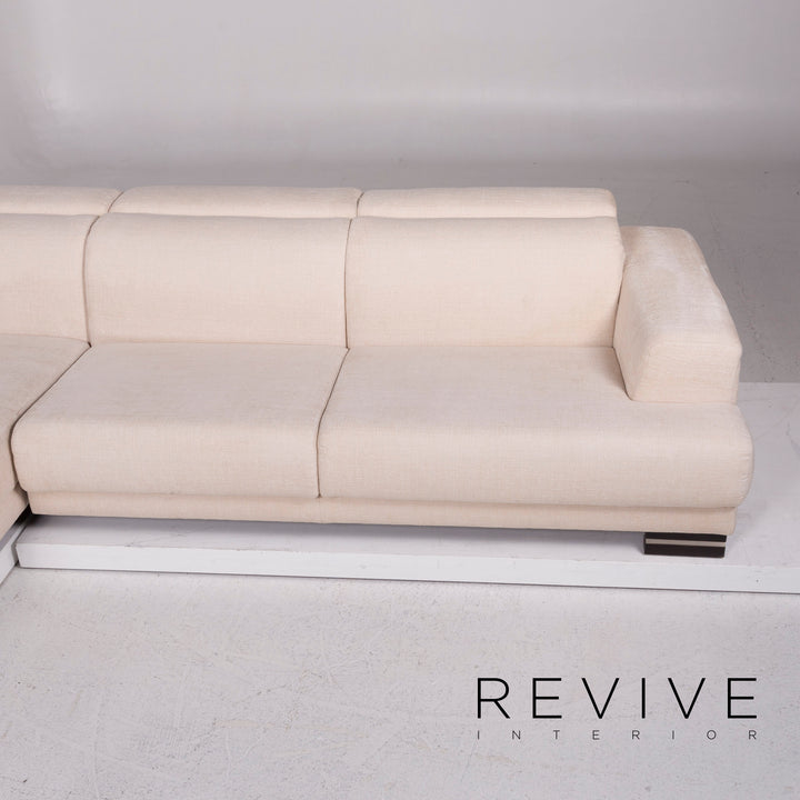 Ewald Schillig fabric sofa cream corner sofa #11862