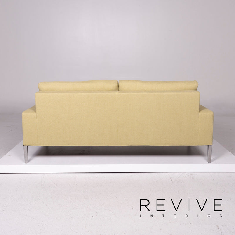 FSM Clarus Stoff Sofa Gelb Zitronengelb Zweisitzer Couch 