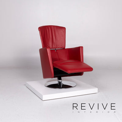 FSM Just Leder Sessel Rot Relaxfunktion Funktion #11083