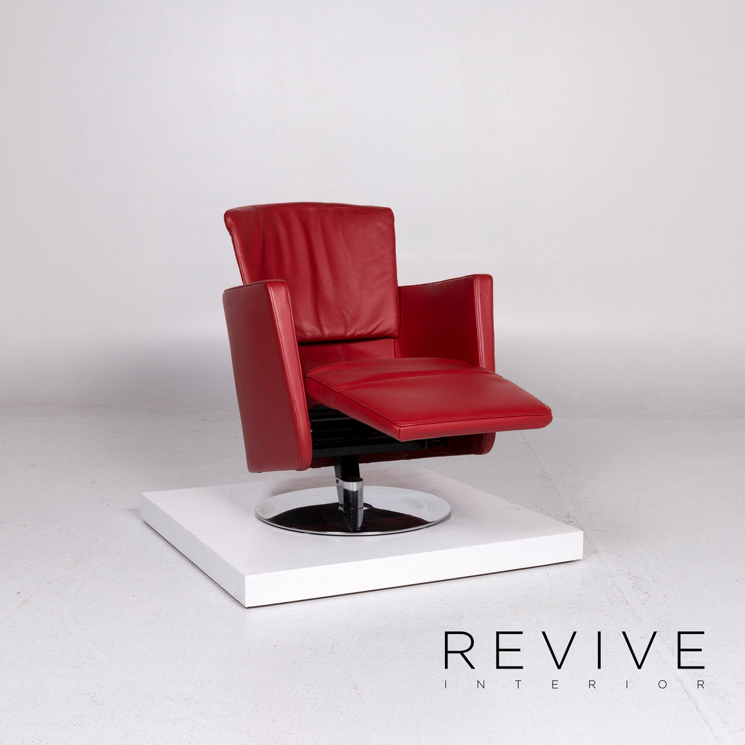 FSM Just Leder Sessel Rot Relaxfunktion Funktion #11083