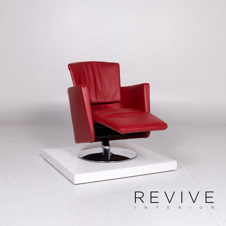 FSM Just Leder Sessel Rot Relaxfunktion Funktion #11083