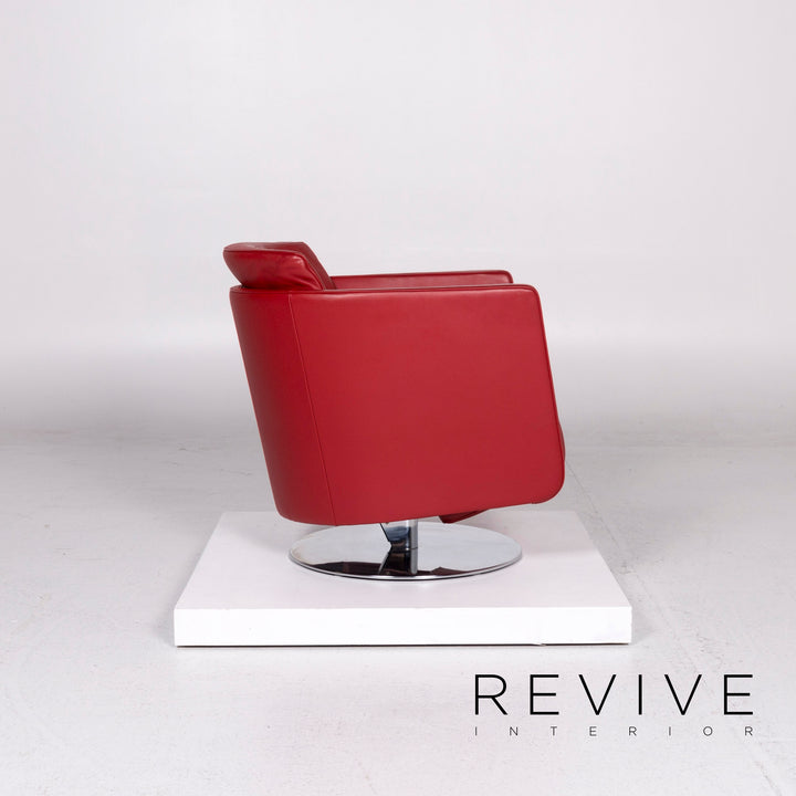 FSM Just Leder Sessel Rot Relaxfunktion Funktion #11083