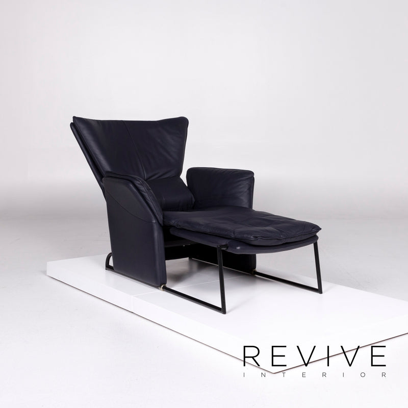 FSM Unus Leder Sessel Blau Dunkelblau Relaxfunktion Funktion 
