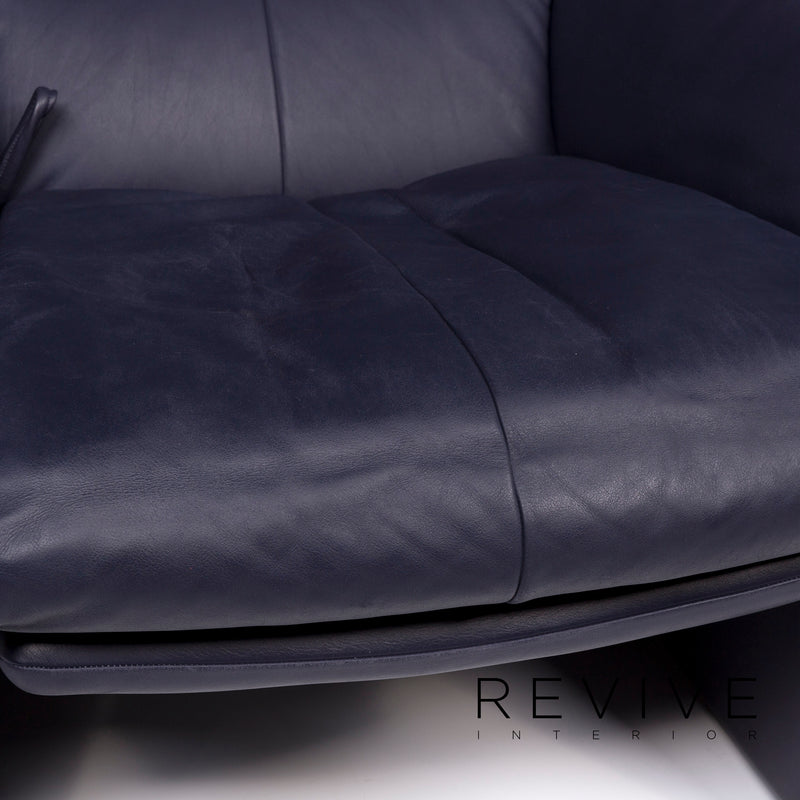 FSM Unus Leder Sessel Blau Dunkelblau Relaxfunktion Funktion 