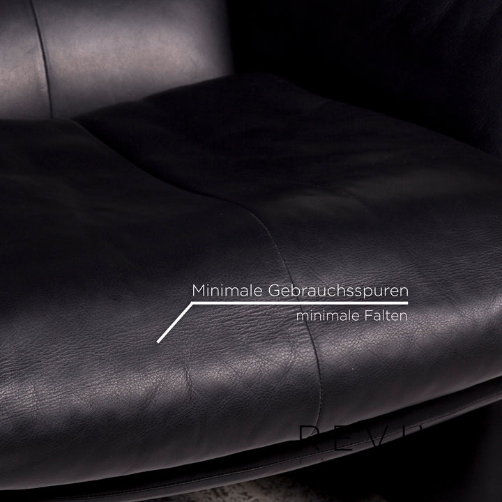 FSM Unus Leather Armchair Black Relaxation Function Jürgen Lange #10186