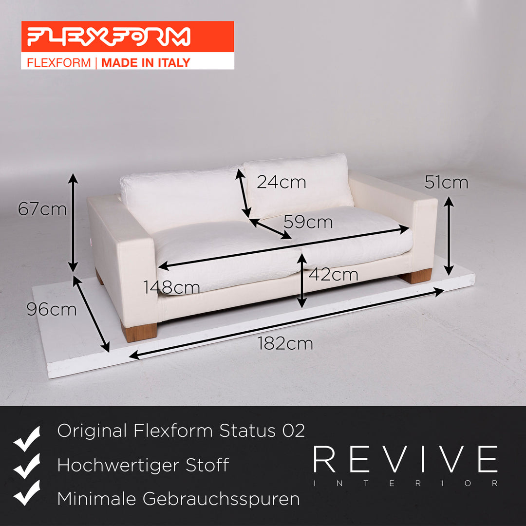 Flexform Status 02 Stoff Sofa Zweisitzer Couch #11176