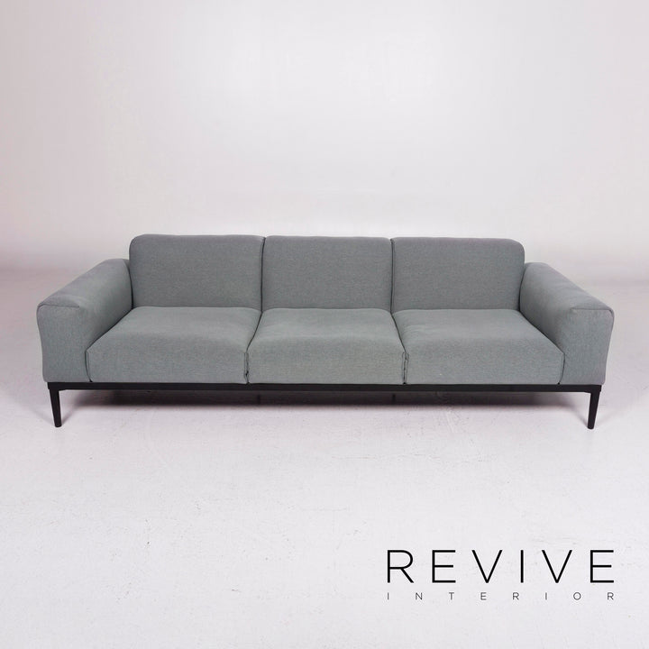 Freistil Rolf Benz 166 Stoff Sofa Grün Graugrün Dreisitzer Couch #11396
