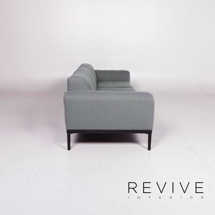 Freistil Rolf Benz 166 Stoff Sofa Grün Graugrün Dreisitzer Couch #11396