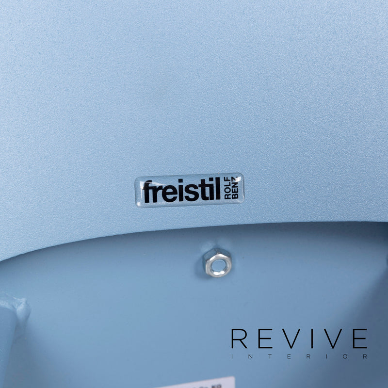 Freistil Rolf Benz Metall Hocker Blau Hellblau 
