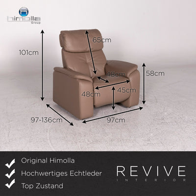 Himolla Designer Leder Sofa Garnitur Beige 1x Dreisitzer 1x Zweisitzer 1x Sessel #9960