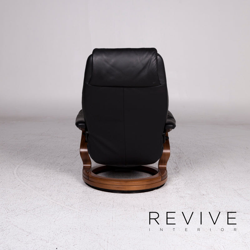 Himolla Leder Sessel Schwarz Holz Relax Funktion 