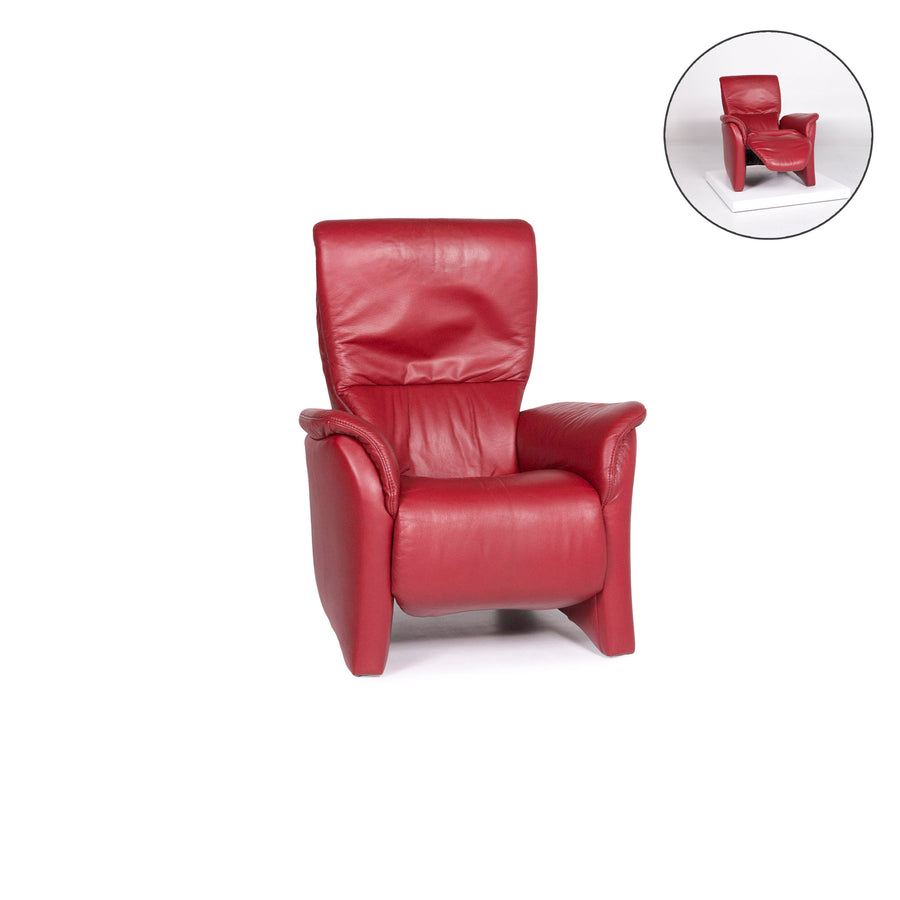 Himolla Leather Armchair Red Relax Function #11251