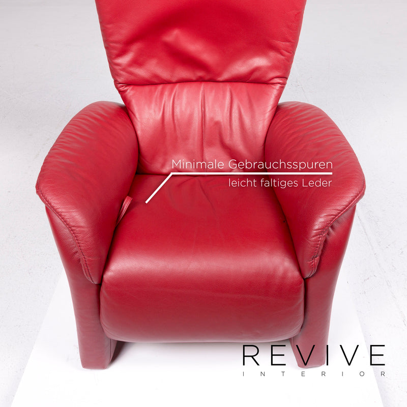 Himolla Leder Sessel Rot Relaxfunktion Funktion 
