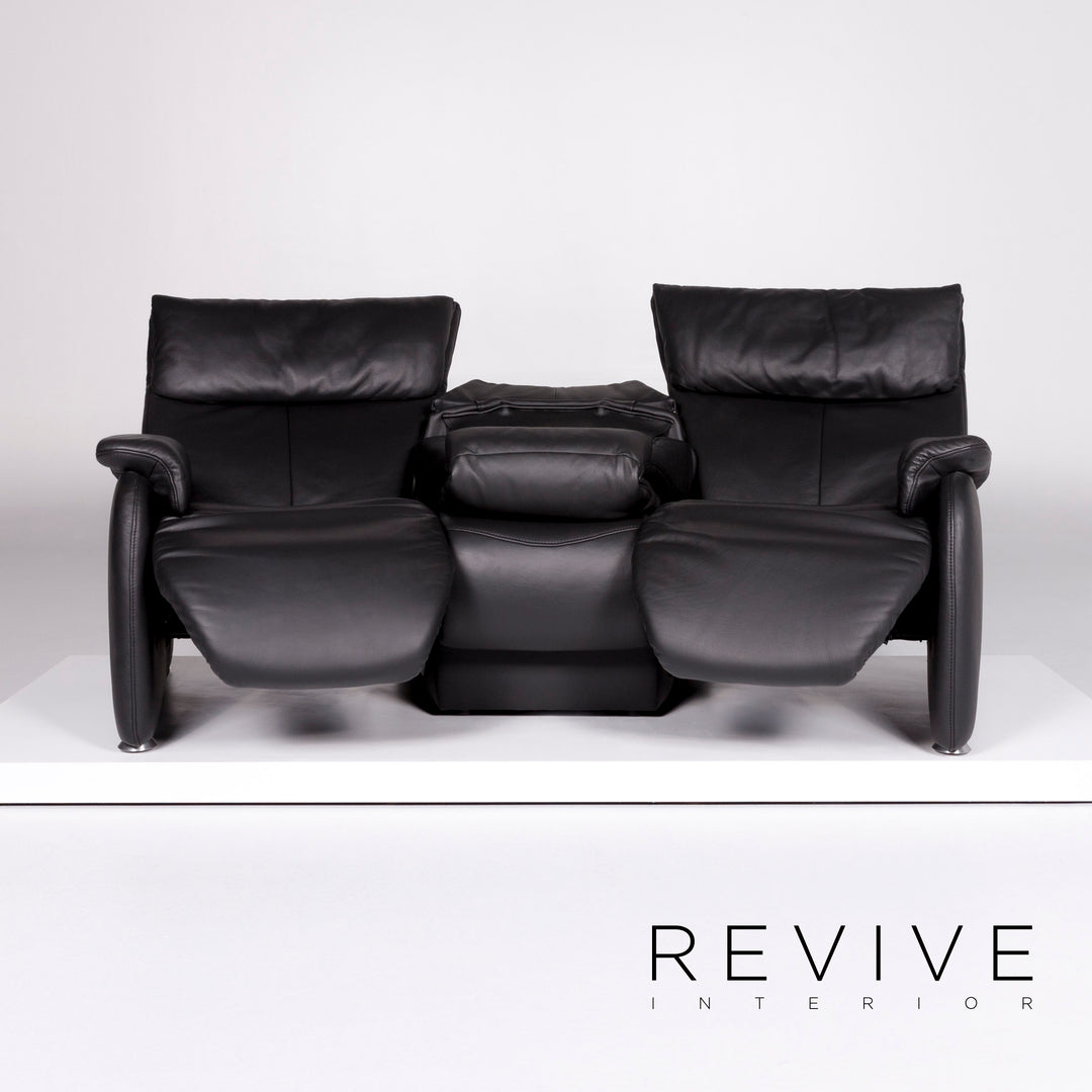 Himolla Leder Sofa Garnitur Anthrazit Grau 1x Dreisitzer 1x Zweisitzer Elektrische Funktion Relaxfunktion #10378
