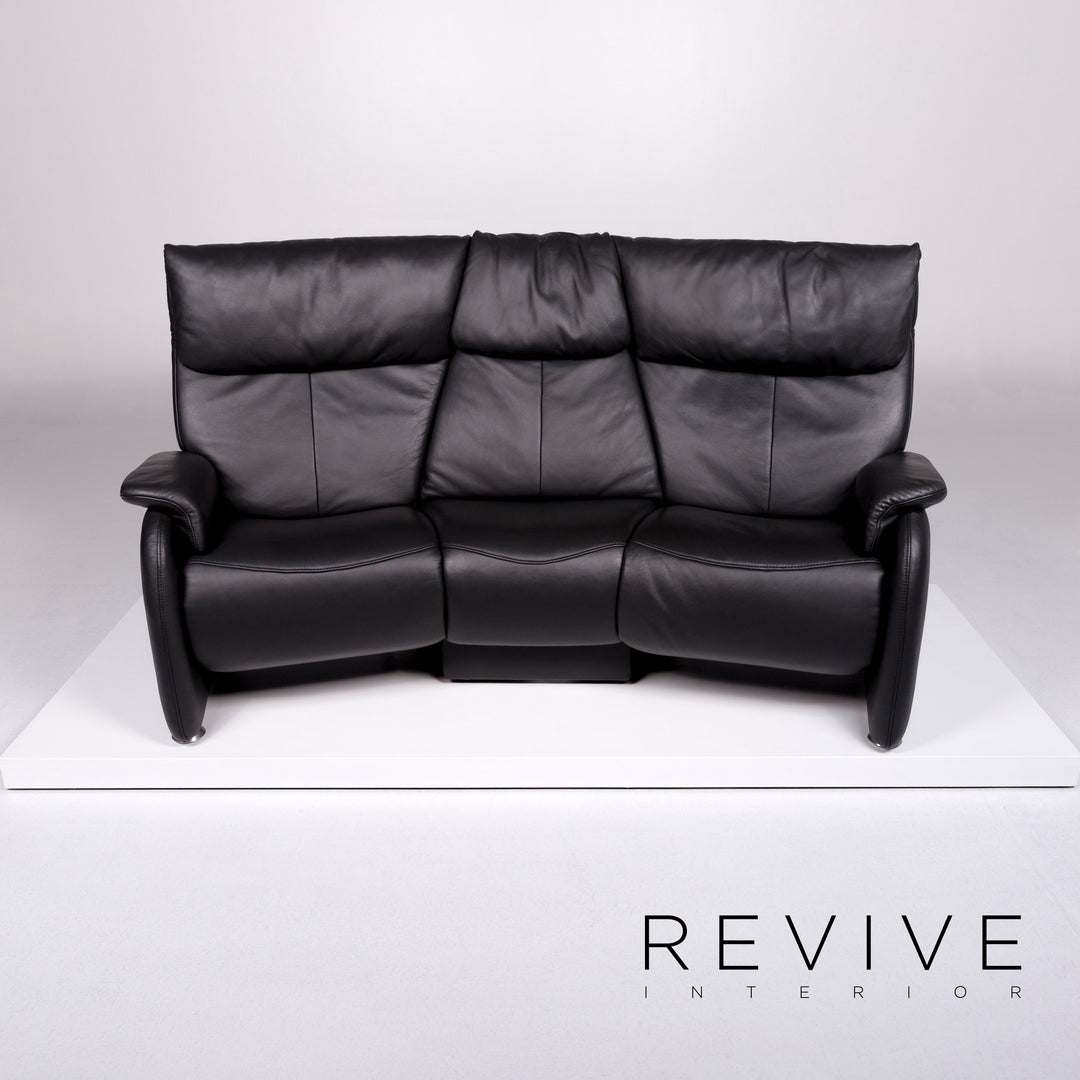 Himolla Leder Sofa Garnitur Anthrazit Grau 1x Dreisitzer 1x Zweisitzer Elektrische Funktion Relaxfunktion #10378