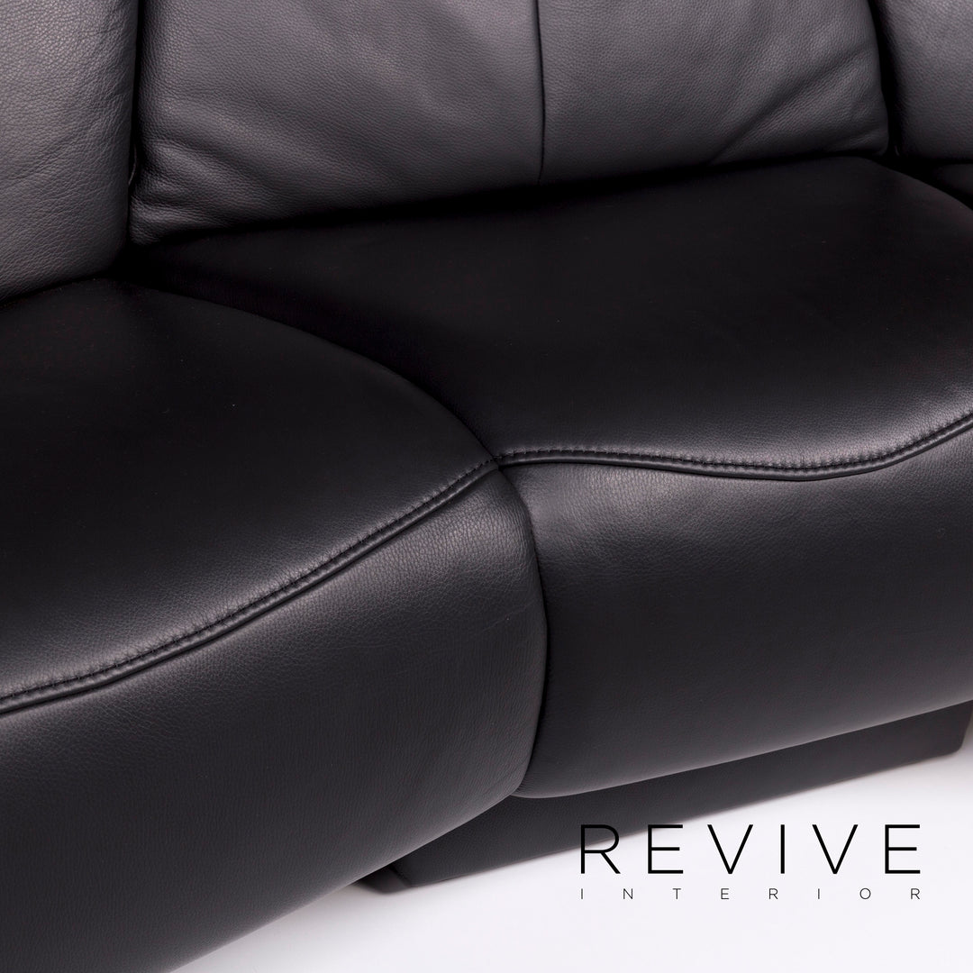 Himolla Leder Sofa Garnitur Anthrazit Grau 1x Dreisitzer 1x Zweisitzer Elektrische Funktion Relaxfunktion #10378