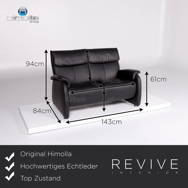 Himolla Leder Sofa Garnitur Anthrazit Grau 1x Dreisitzer 1x Zweisitzer Elektrische Funktion Relaxfunktion #10378