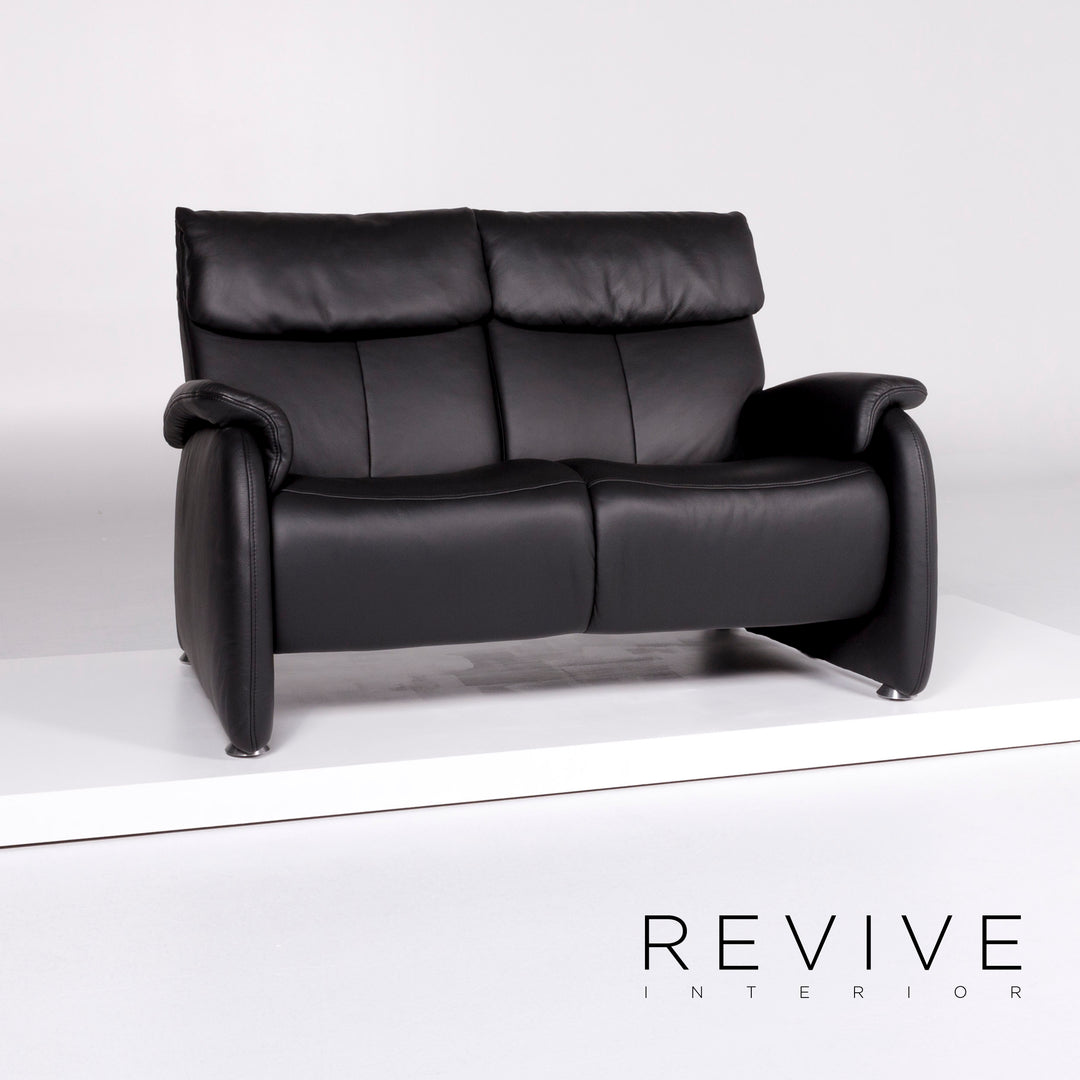 Himolla Leder Sofa Garnitur Anthrazit Grau 1x Dreisitzer 1x Zweisitzer Elektrische Funktion Relaxfunktion #10378