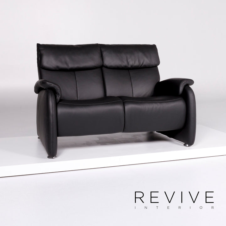 Himolla Leder Sofa Garnitur Anthrazit Grau 1x Dreisitzer 1x Zweisitzer Elektrische Funktion Relaxfunktion #10378