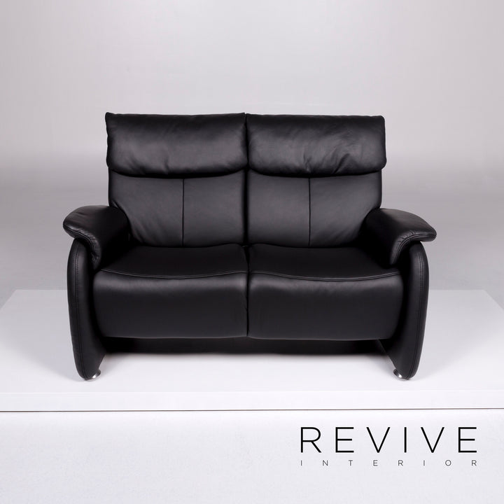 Himolla Leder Sofa Garnitur Anthrazit Grau 1x Dreisitzer 1x Zweisitzer Elektrische Funktion Relaxfunktion #10378
