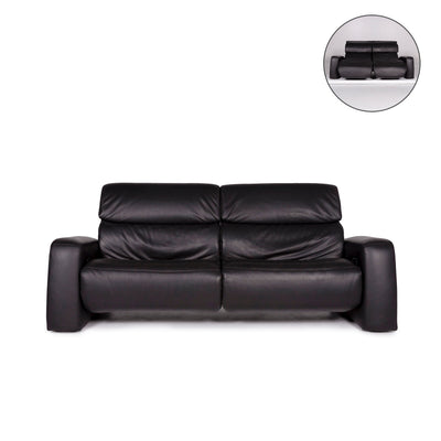 Himolla Leder Sofa Anthrazit Zweisitzer Relaxfunktion Funktion Couch #11079