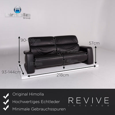 Himolla Leder Sofa Anthrazit Zweisitzer Relaxfunktion Funktion Couch #11079